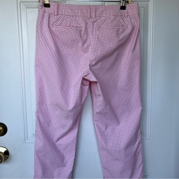 •Talbots• Perfect Crop Pink Gingham Pants - Size 8P - Picture 5 of 8
